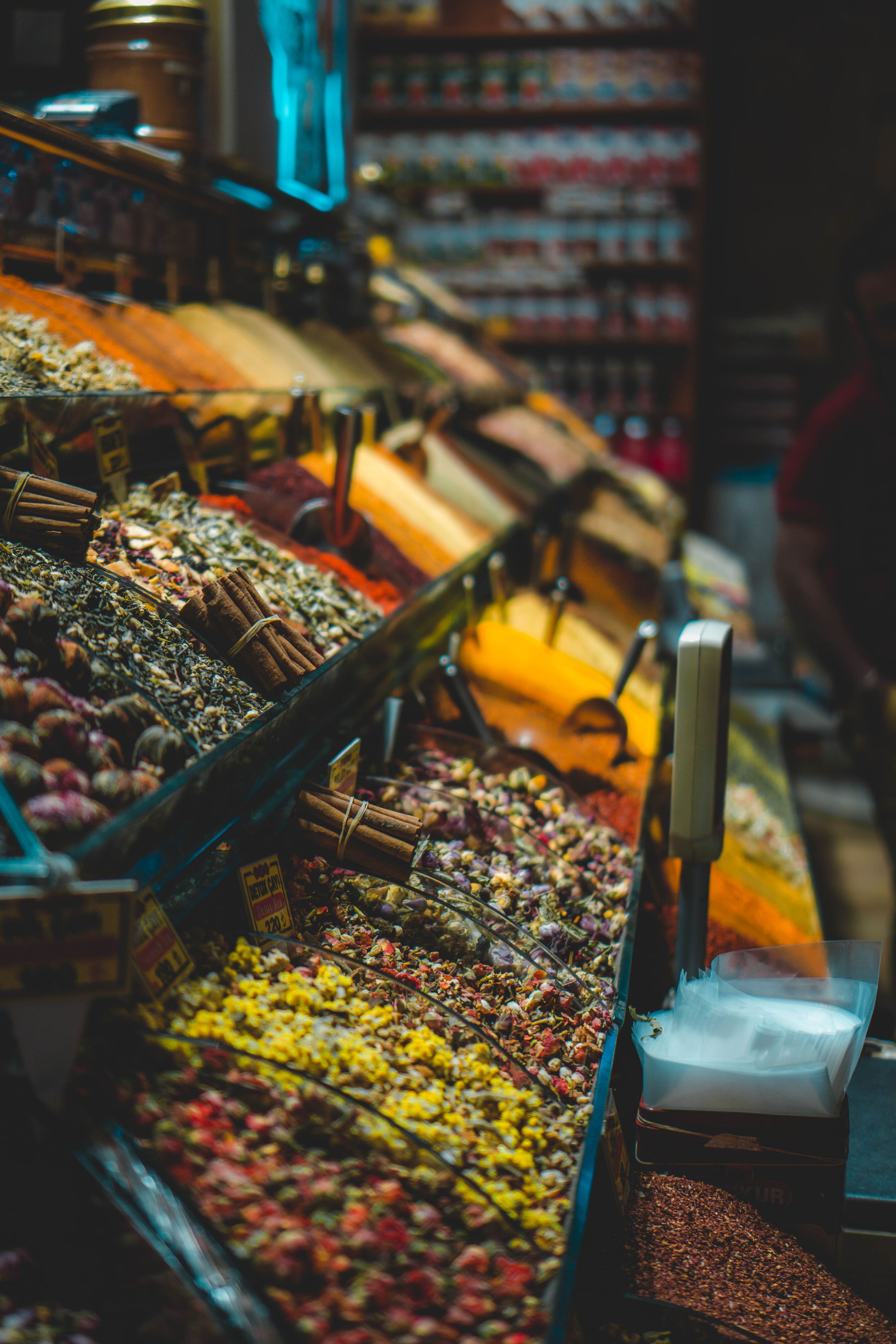 Spices displayed for sale